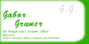 gabor gruner business card