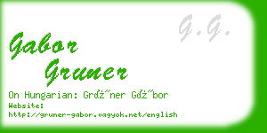 gabor gruner business card